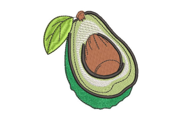 Avocado Embroidery Design for Etsy Products