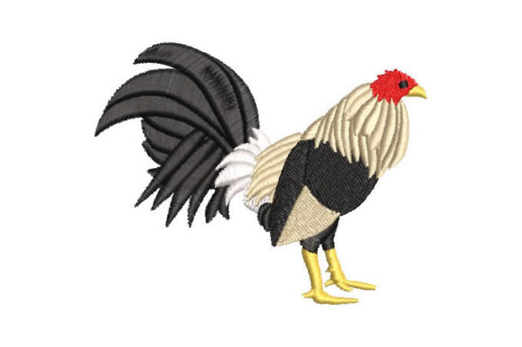Fighting Rooster: Bold Embroidery for Craft Fairs