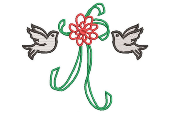 Flower Bows with Doves: Wedding Embroidery Review