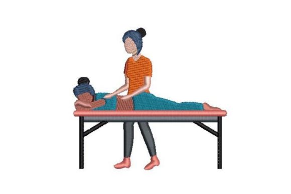 Massage Therapist at Work: Embroidery Design Review
