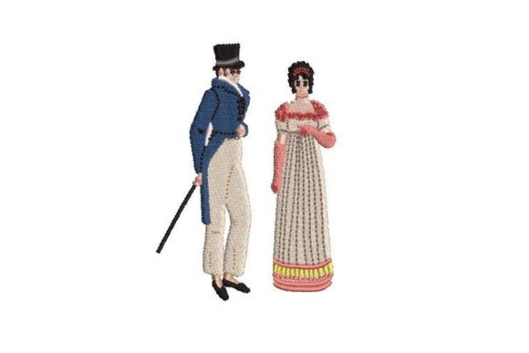 Regency Era Couple: An Embroidery Designer Review