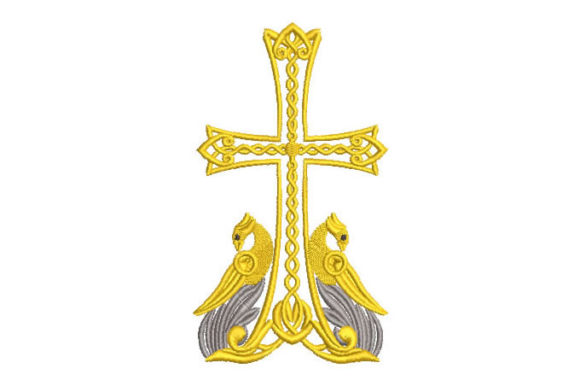 Religious Cross with Birds: Seasonal Embroidery Review