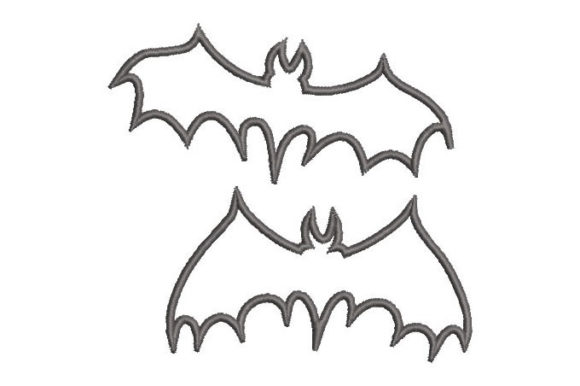 Two Bats: Cute Embroidery for Gifts